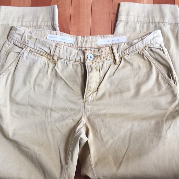 Pilcro Stet Fit 27 Mustard/Camel Cropped Pants - Picture 3 of 5